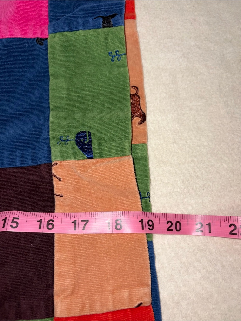 Vintage Lilly Pulitzer Patchwork Corduroy Mini Skirt in Multicolor Size 6 - Picture 7 of 7